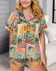 Baha Ranch Retro Pop Western Satin Pajama Set