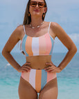 Alondra Vertical Striped High Waist Bikini Swimsuit