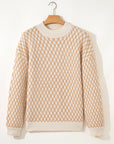 Ximena Rhombus Textured Knit Sweater
