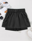 Maxine Elastic High Waist Pocketed Casual Shorts