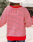 Stripe Reverse Seam Drop Shoulder Top