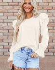 Leanna Ruffled Corduroy Blouse