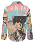 Baha Ranch Wanted Retro Pop Western Vintage Button Up Shirt