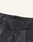 Solid Leather Dip Waist Leggings