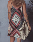 Geometric Paisley Sleeveless Mini Dress