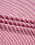 Corded Knit Reverse Seam Patchwork Long Sleeve Top