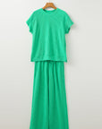Leilany Corded Knit Short Sleeve Set