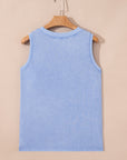 Mineral Wash Chest Pocket Tank Top