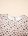 Heart Flutter Sleeve Ruffle Mini Dress