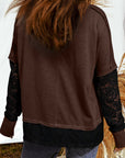 Lace Patchwork Long Sleeve Top