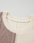 Evelyn Patched Drop Shoulder Sweater