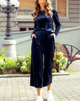 Mary Velvet Ruffled Two Piece Set