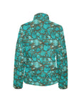 All Turquoise Women's Puffy Bomber Jacket