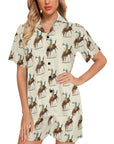 Vintage Rodeo Cowboy Women's Western Pajama Set