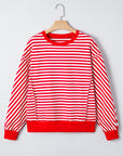 Stripe Reverse Seam Drop Shoulder Top