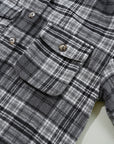 Plaid Pocketed Button-Up Hooded Shacket