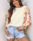 Sariyah Floral Half Batwing Sleeve Blouse