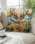 Watercolor Buck Hunting Pillow Case Made In America