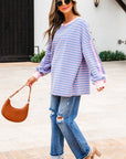 Eliza Stripe Oversize Casual Top
