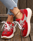 Abigail Lace Up Breathable Sneakers