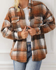 Plaid Flap Pocket Shacket