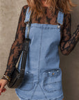 Ryleigh Pocketed Adjustable Straps Denim Overall Dress