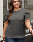 Paulina Ruffled Short Sleeve Plus Size Top