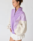 Lavender Color Block Sweatshirt