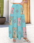 Baha Ranch Retro Pop Western Prairie Maxi Skirt