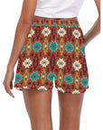 Women's Brown Aztec Beach Board Shorts