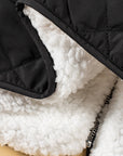 Solid Fleece Lined Quilted Vest Coat