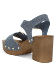 The Dakota Studded Denim Clog