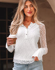 Luisa Slim Henley top Long Sleeve Top