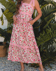 Floral Lace Empire Waist Maxi Dress