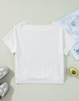 Faye Eyelet Pattern Casual Top