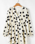 Kataleya Polka Dot Puff Sleeve Mini Dress