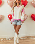 Juliana Patchwork Terry Knit Top