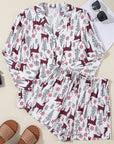 Christmas Deer Shirt and Shorts Lounge Set