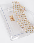 Studded Transparent Top Handle Bag