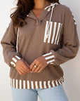 Tilly Striped Patchwork Drawstring Hoodie