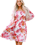 Camryn Floral Smocked Puff Sleeve Mini Dress