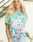 Kendra Eyelet Embroidered Short Sleeve Top