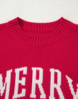 MERRY Christmas Drop Shoulder Baggy Sweater