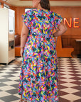 Noa Plus Size Ruffled Short Sleeve Maxi Dress