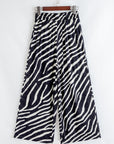 Zebra Stripe Wide Leg Pants