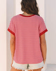 Mckenzie Stripe Knitted Round Neck Top