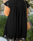 Lilith Plus Size Dotty Textured Ruffled Dress
