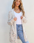 Ailany Confetti Rib Knit Long Sleeve Cardigan