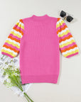 Phoenix Ribbed Short Sleeve Sweater
