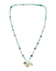 Baja Amazonite and Abalone Long Necklace
